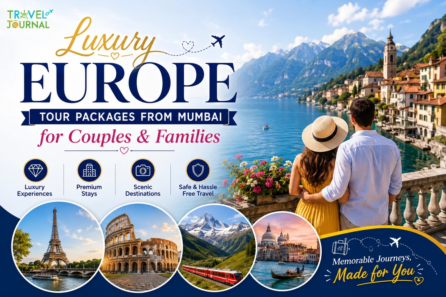 Luxury Europe Tour Packages from Mumbai for Couples & Families